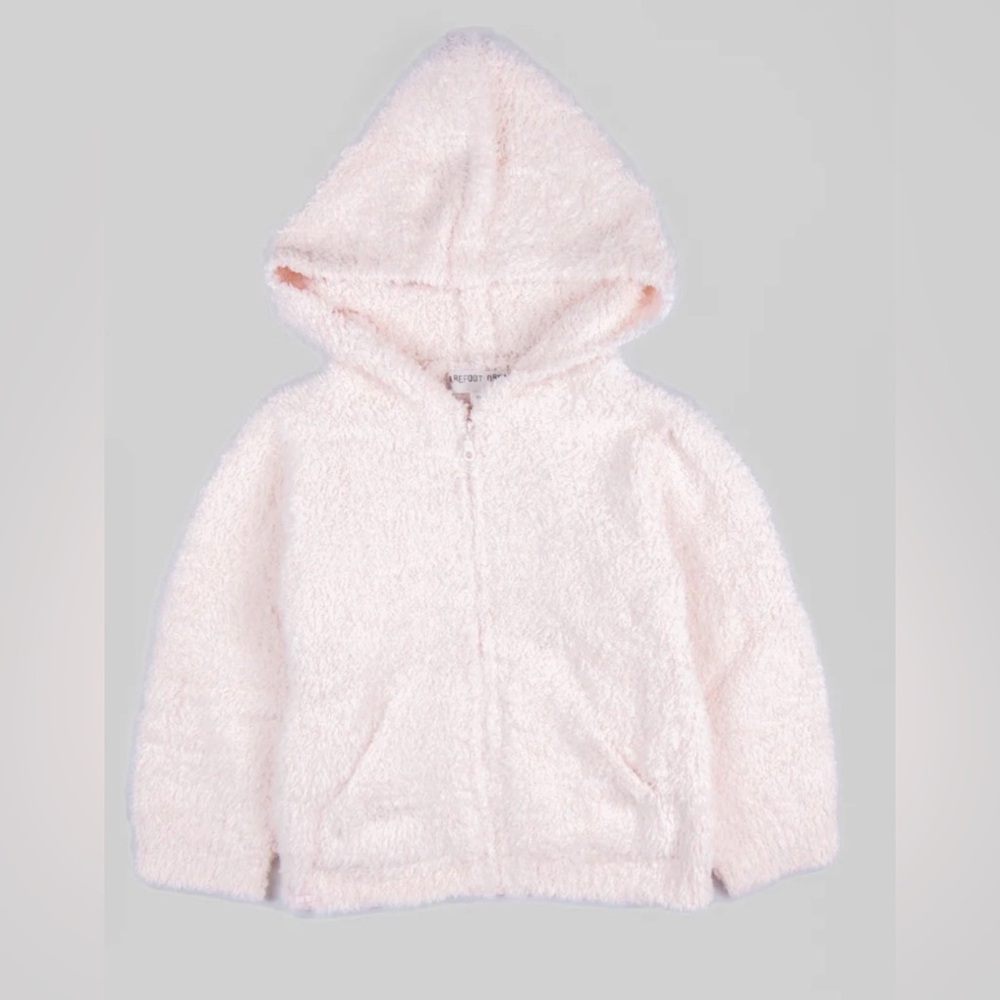 Barefoot Dreams Cozychic Pink Toddler Hoodie 4T-5T